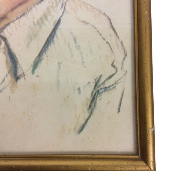 Frances Hook All American Boy Series Hat Print Northern Tissue Framed Vtg 50s - Picture 4 of 7